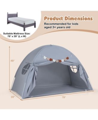 Indoor Bed Canopy Tent for Kids with 2 Windows