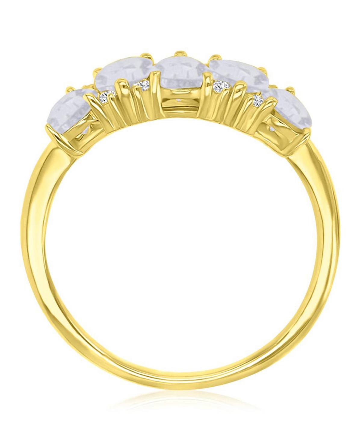 Macy's Pear-Shaped Cubic Zirconia Ring in 14k Yellow Gold Over Sterling Silver