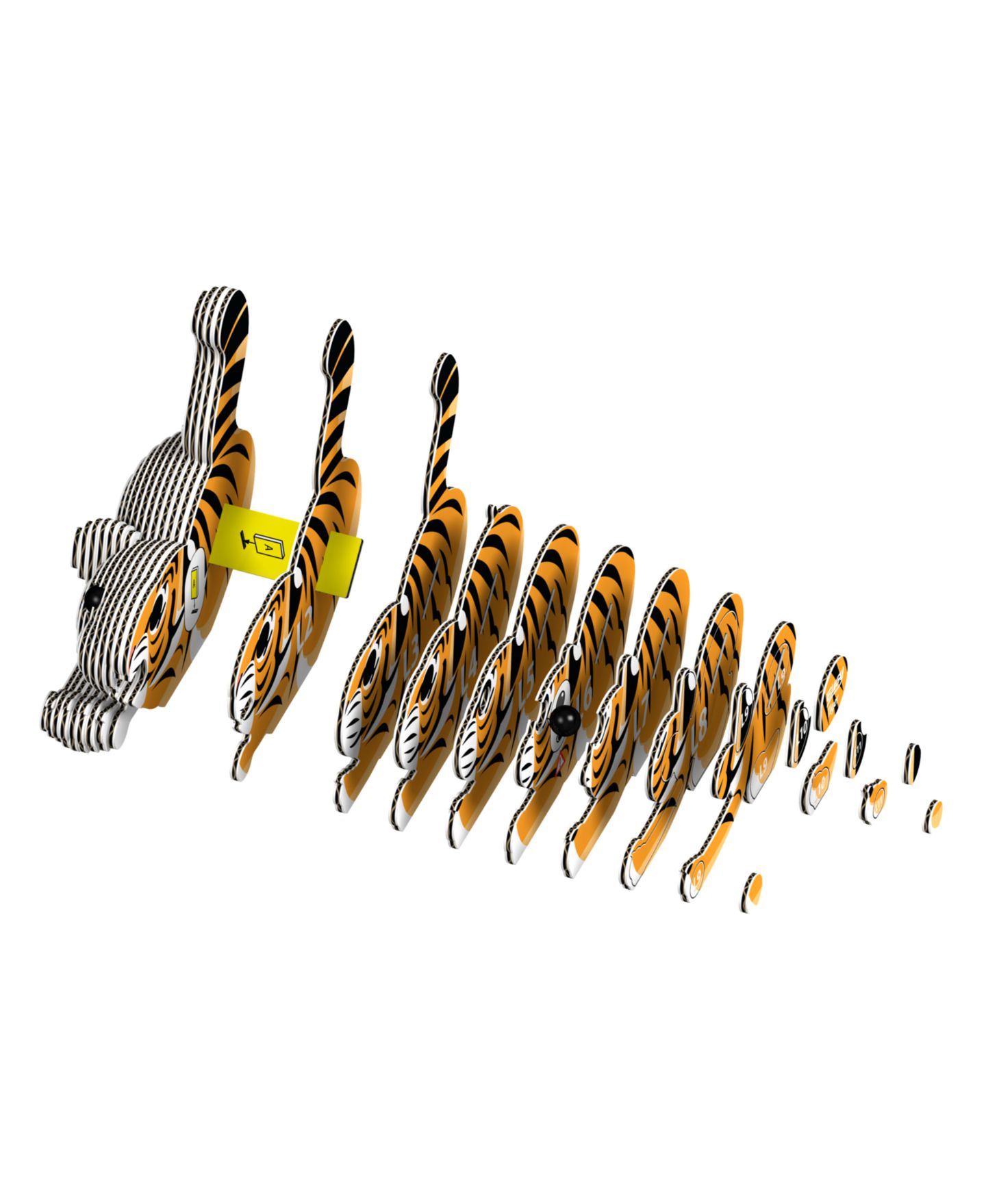 Детский пазл Eugy Tiger 3D Puzzle — фото 3