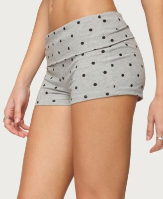 Women's Chelsie Polka Dot Foldover Shorts