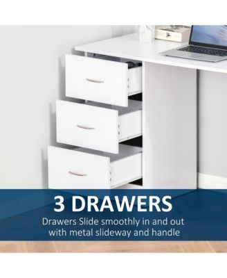 47" Modern Computer Desk Writing Table with Bookcase Combo Storage Shelf