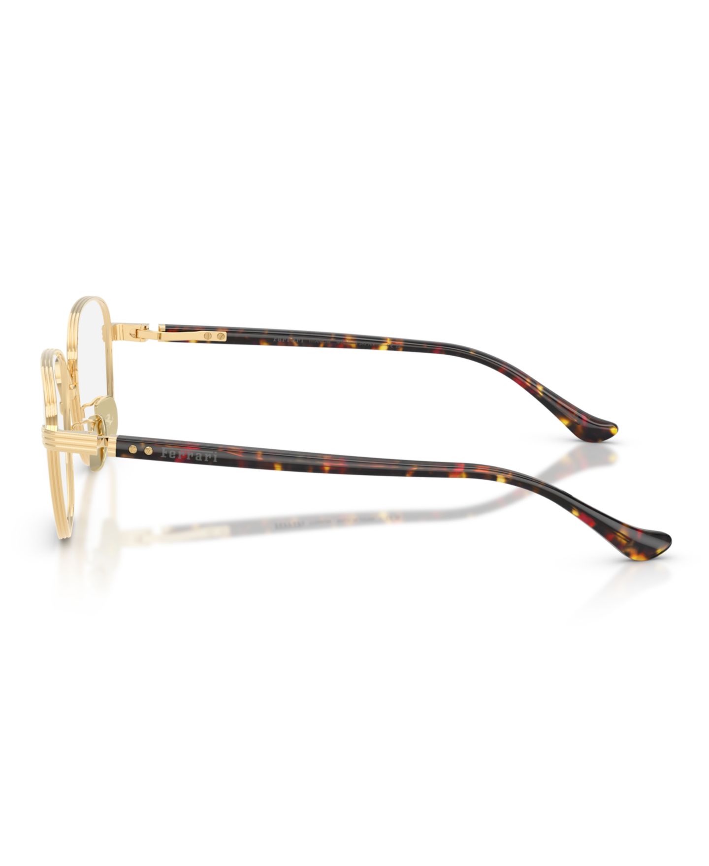 Мужские очки Ferrari Man Pillow Titanium FH3012TD Eyeglasses, цвет: Золотой блестящий — фото 3