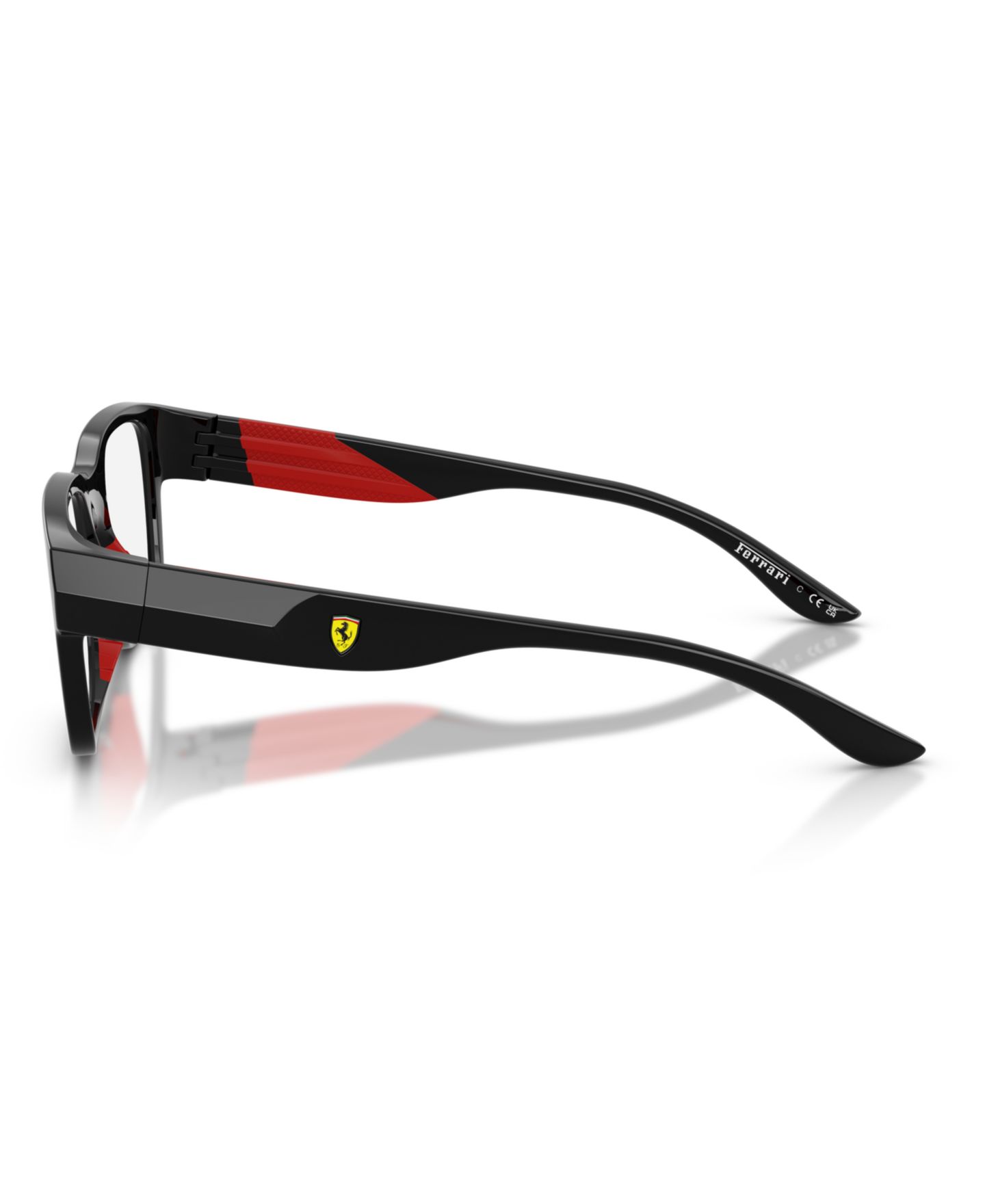 Мужские очки Scuderia Ferrari Man Irregular Plastic FZ8030U Eyeglasses, цвет: Чёрный блестящий — фото 4