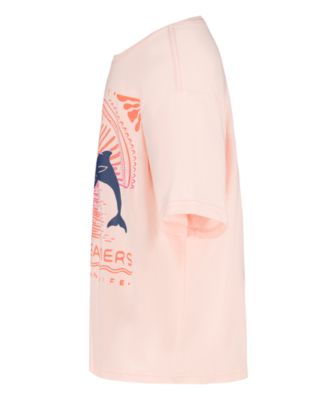 Girls' 7-16 Ocean Life Crewneck Oversized T-Shirt