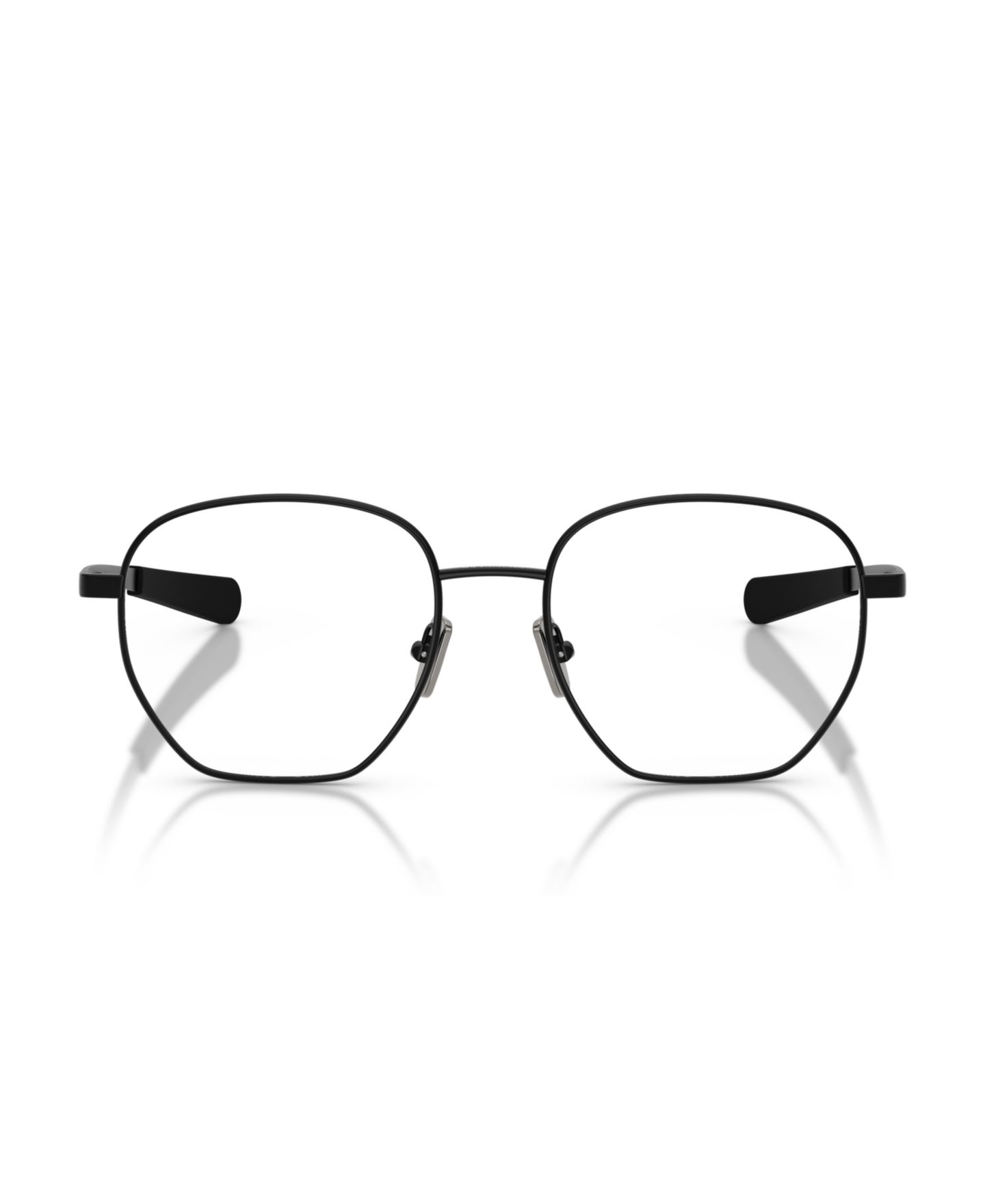 Очки Moncler Unisex Oval Metal ME1015 Eyeglasses, цвет: Матовый чёрный — фото 4