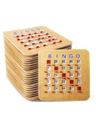 Shutter Bingo Cards, Easy-Read Large Print Bingo Cardboard with Sliding Windows (100-Pack)