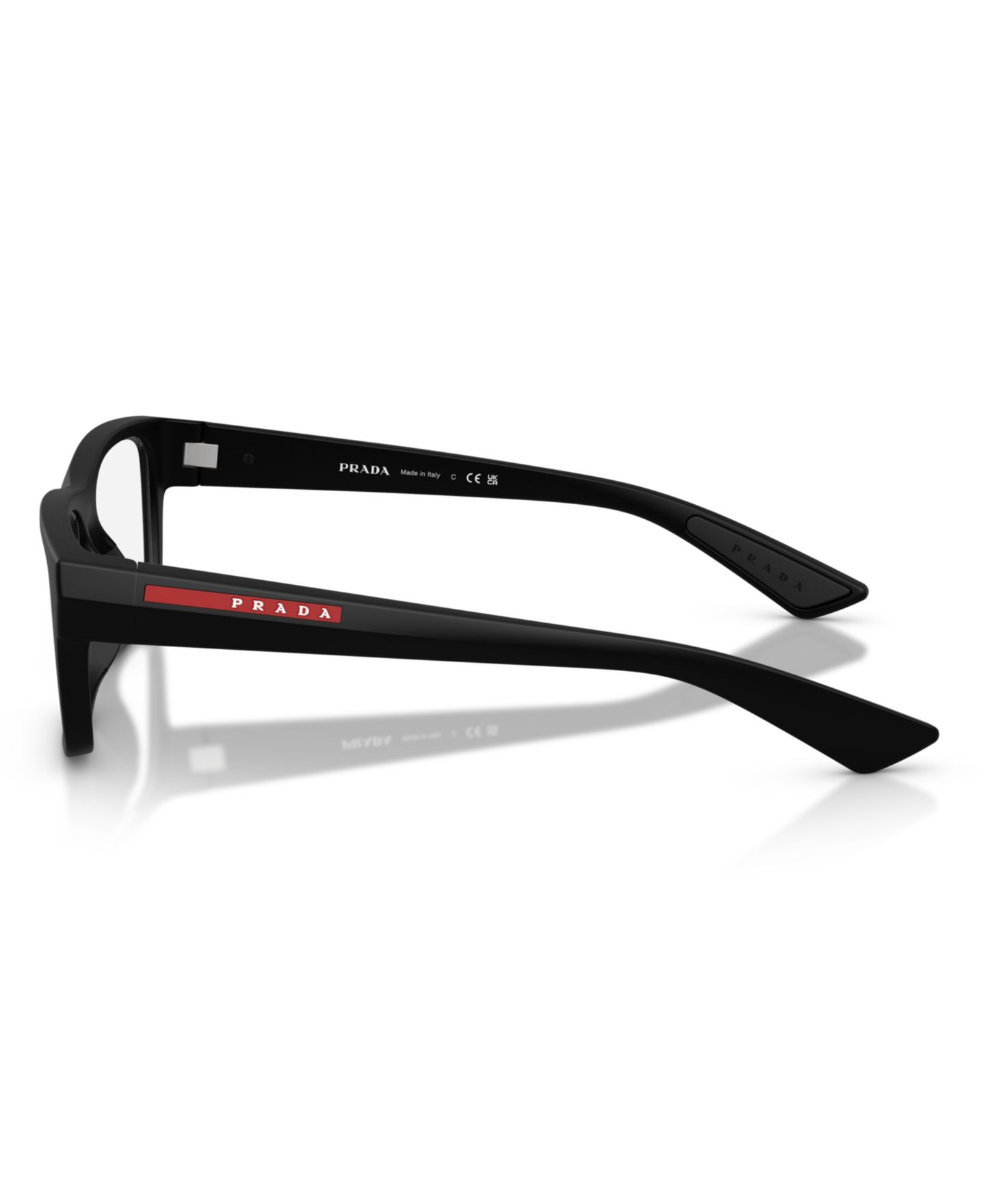 Мужские очки PRADA LINEA ROSSA Man Pillow Plastic PS 02TV Eyeglasses, цвет: Матовый чёрный — фото 3