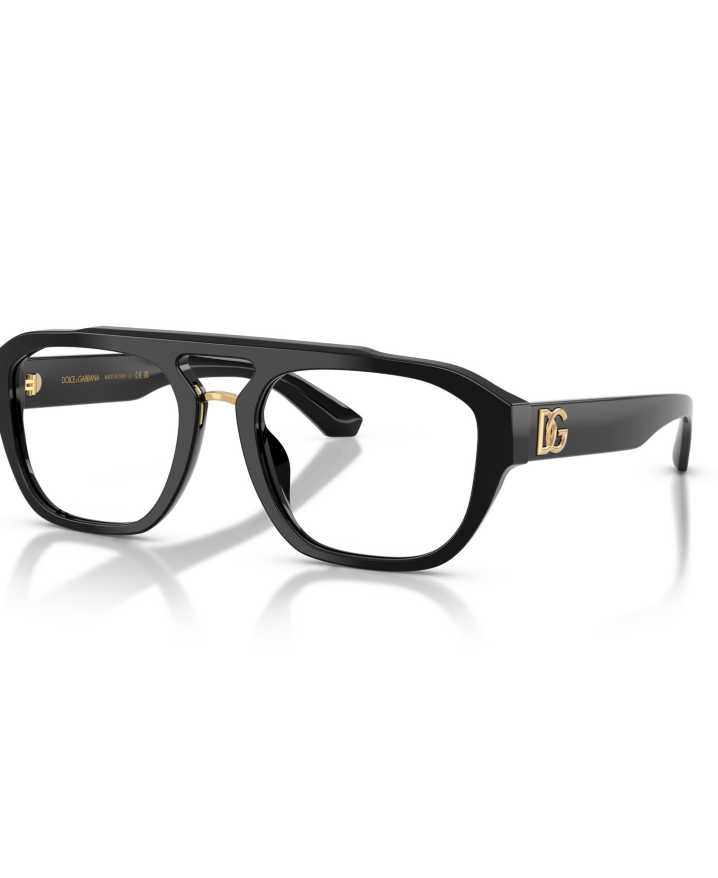 Мужские очки Dolce&Gabbana Man Pilot/Aviator Plastic DG3415 Eyeglasses, цвет: Чёрный — фото 1