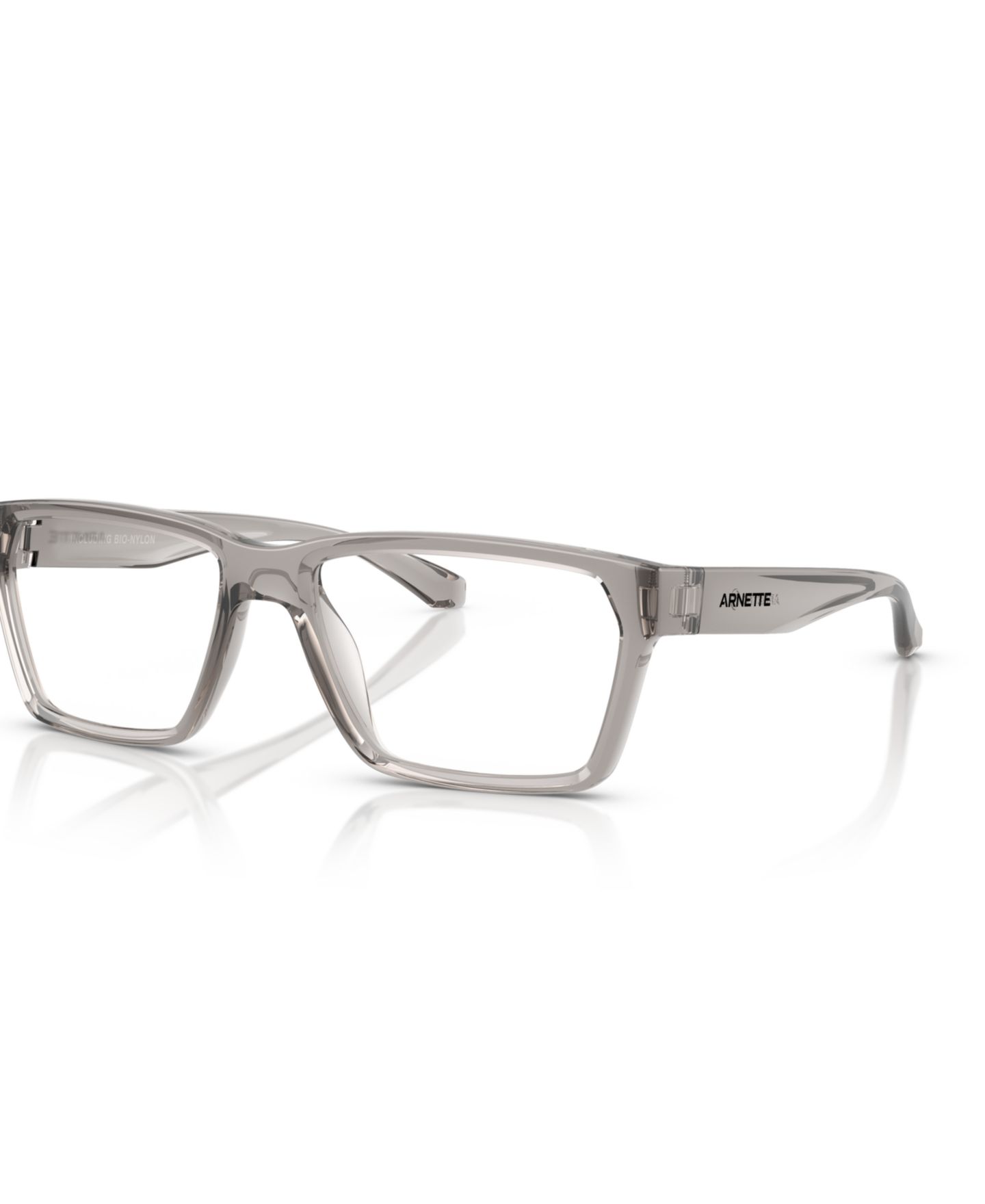 Мужские очки Arnette Man Rectangle Plastic AN7257U Pinz Eyeglasses, цвет: Прозрачный серый — фото 1