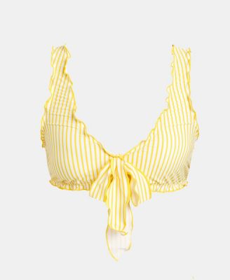 Women's V-Neck Front Tie Standard Coverage Soft Cup Top