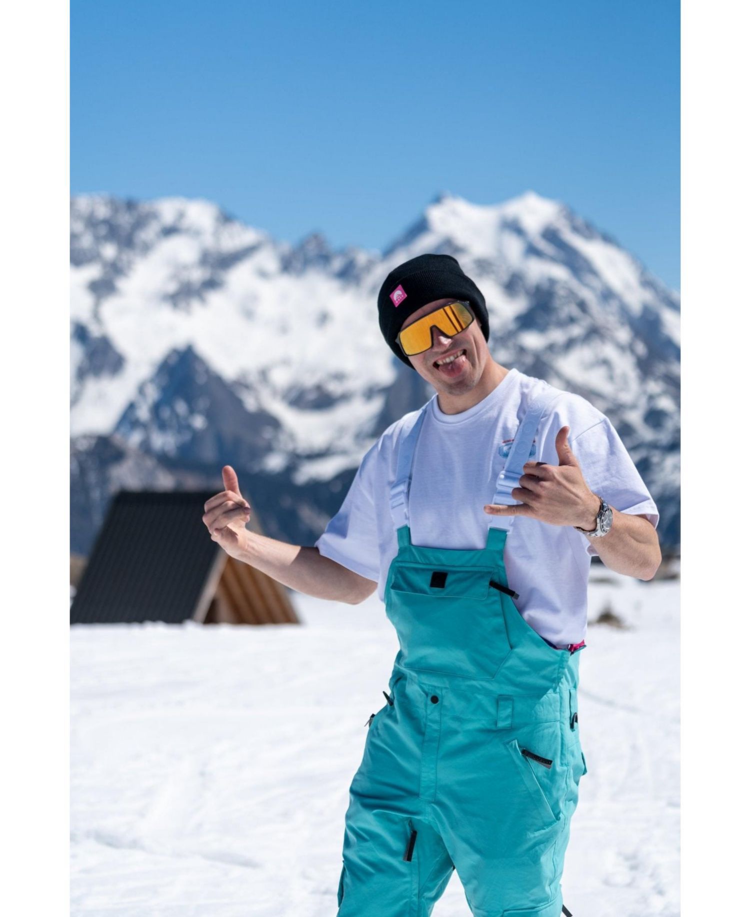Men's Yeh Man Bib Pant - Aqua