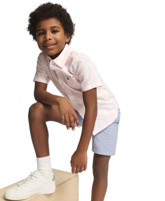 Boys' 2T-7 Button-Front Shirt and Shorts, 2-Piece Set