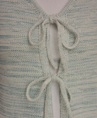 Women's V-Neck Tie-Front Cardigan