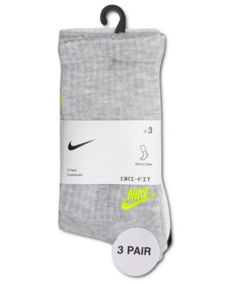 Kids' 5-7 Embroidered Logo Crew Socks, 3-Pack