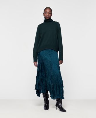 Women's Asymmetric Plisse Skirt