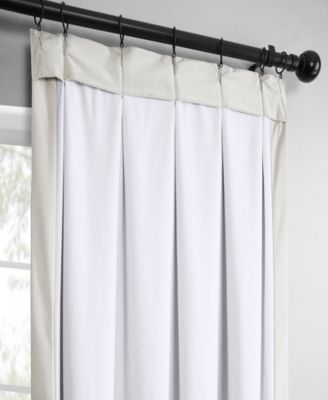 French Pleat Heritage Plush Velvet Room Darkening Curtain