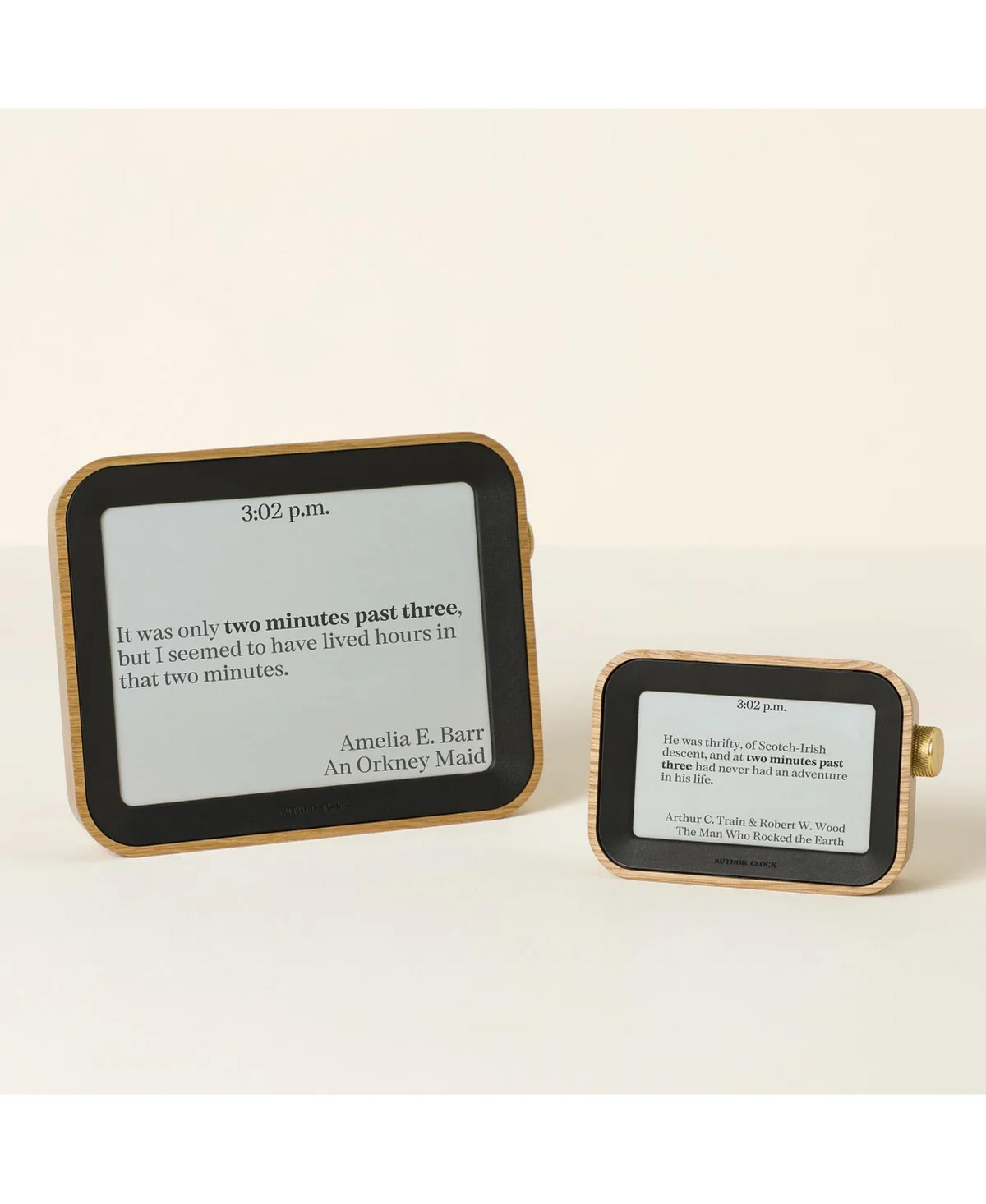 Uncommon Goods Literary Quote Digital Desk Clock, Large