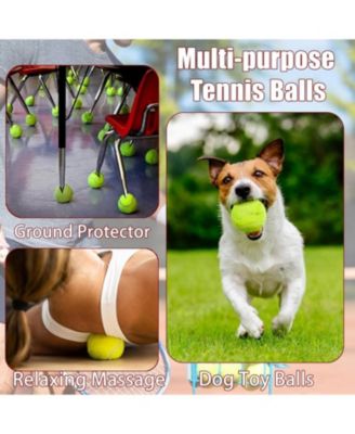 Pack of 30 Advanced Training Tennis Balls for Beginners Practice Balls with Durable Felt and Mesh Carrying Bag for All Court Play