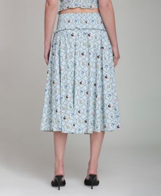 Women's Printed Pull-On Maxi Skirt