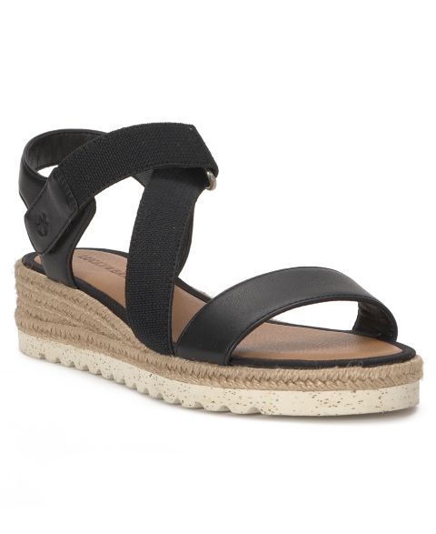 Женские сандалии Lucky Brand Tressy Platform Wedge, цвет: Чёрный гладкий