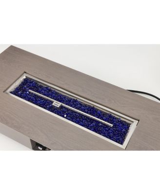 54" Propane Fire Pit Table w/ Rain Cover, 50,000 BTU Rectangular Heater