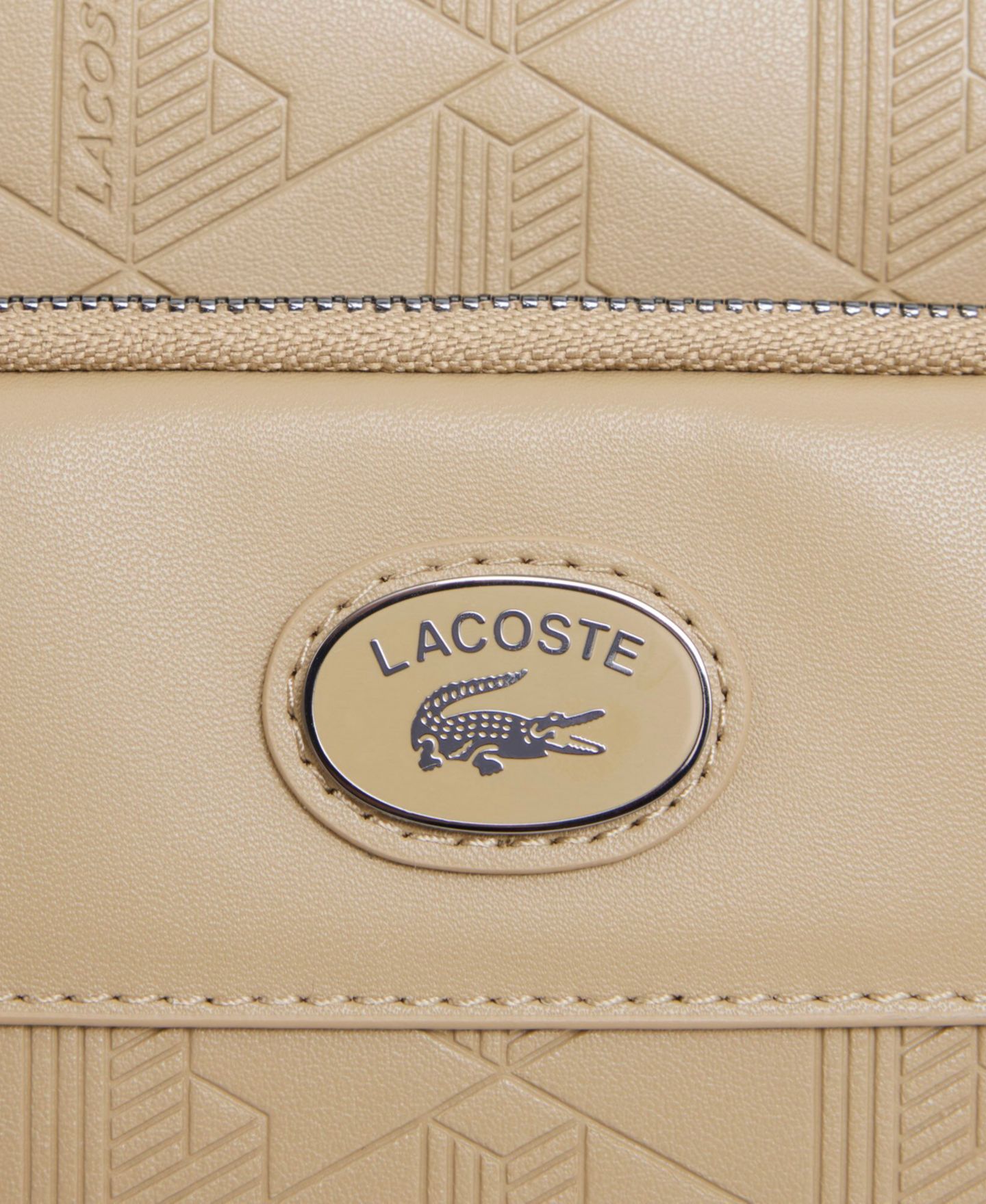 Мужская сумка Lacoste Monogram Reporter, цвет: Рыжевато-коричневый — фото 4