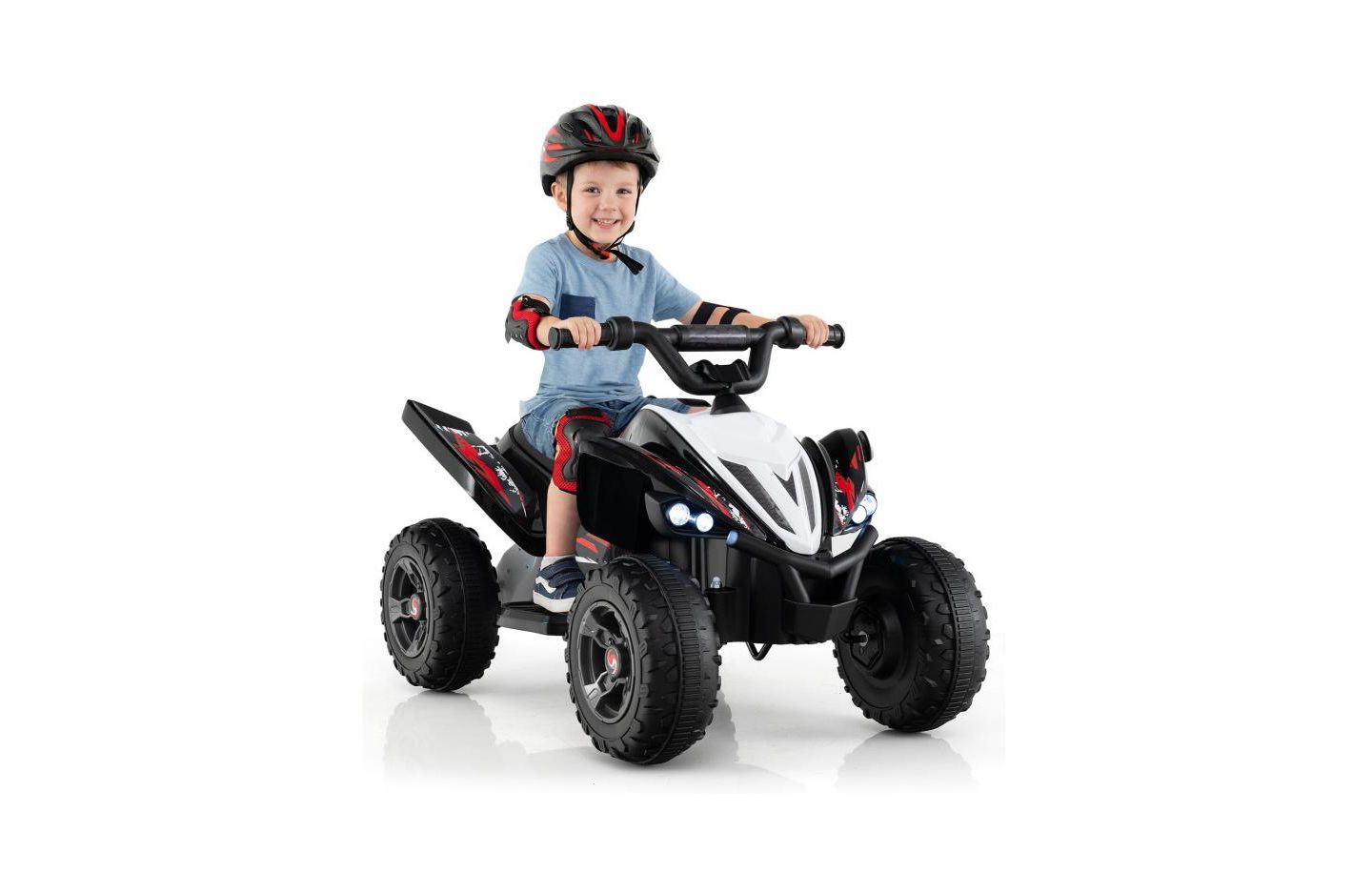 Детская игрушка Slickblue 12V Kids Ride-On ATV 4-Wheeler with LED Lights, Ages 3+, цвет: Чёрный — фото 5