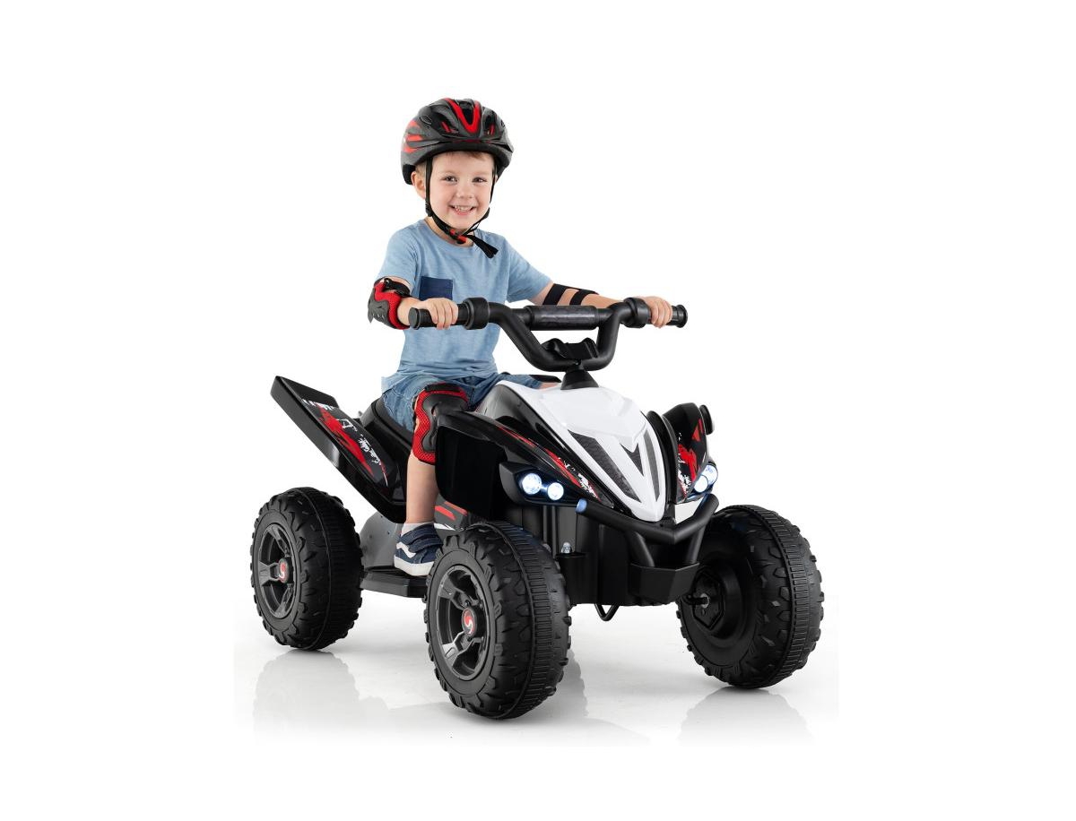 Slickblue 12V Kids Ride On Atv 4-Wheeler Quad with Led Lights & 7 Mph