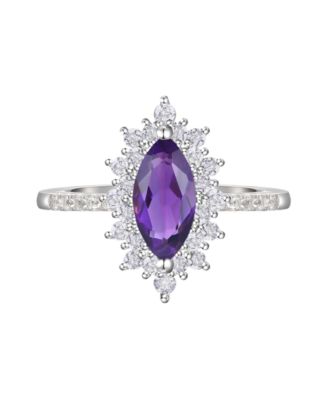 3-Pc. Amethyst (3 ct. t.w.) & Lab Grown White Sapphire (1-7/8 ct. t.w.) Ring, Earring & Necklace in Sterling Silver (also in Other Gemstones)