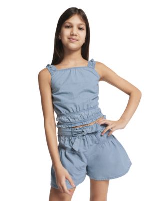 Girls' 7-16 Paper Bag Waist Shorts