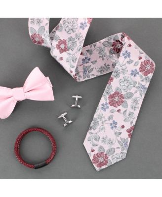 Men's Nico Subtle Vine and Flower Patterned Silk Necktie