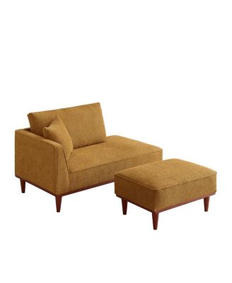 Streamdale Upholstered Chaise Lounge and Stool for Living Room Bedroom
