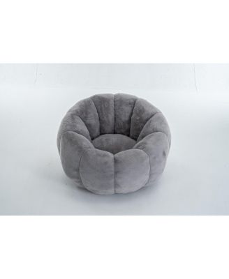 Adult Floral Bean Bag Chair, Ultra-Soft Faux Fur Sofa, Single-Seater