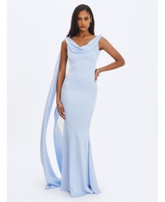 Women's Eira Cowl Scarf-Detail Mermaid Maxi Dress