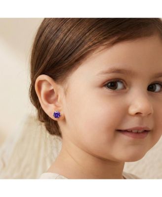 Dainty Sterling Silver 4MM Showpiece Solitaire Stud Earrings