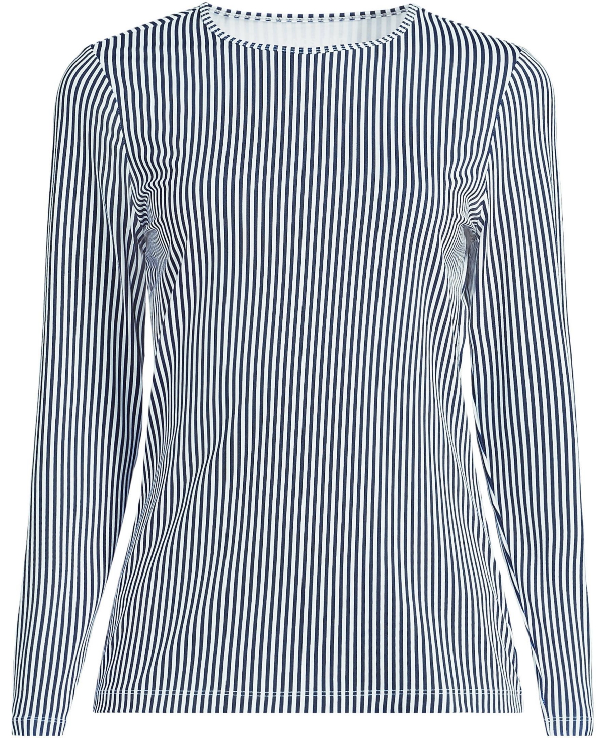 Lands' End Women's Long Sleeve Sunshade Upf 50 Quick Dry Crewneck Garden Tee