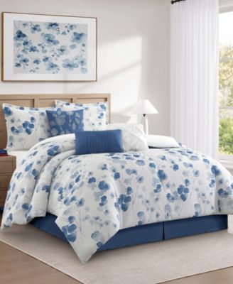Merna Floral 7-Pc. Comforter Set, King