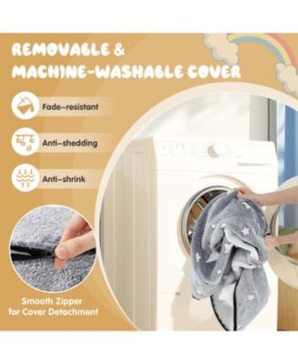 Kids Convertible Sofa Bed with Glow Effect and Removable Cover