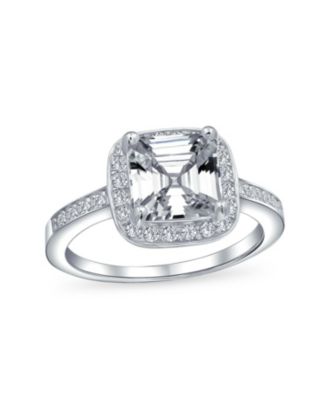 Cubic Zirconia Asscher Cut Ring