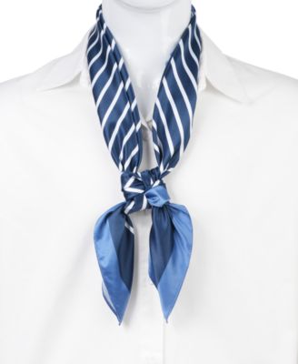 Women's Navy Oversized Square Scarf