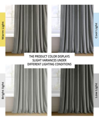 Silver Grey Signature Velvet Blackout Curtain
