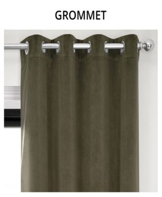 Hunter Green Grommet Signature Velvet Blackout Curtain