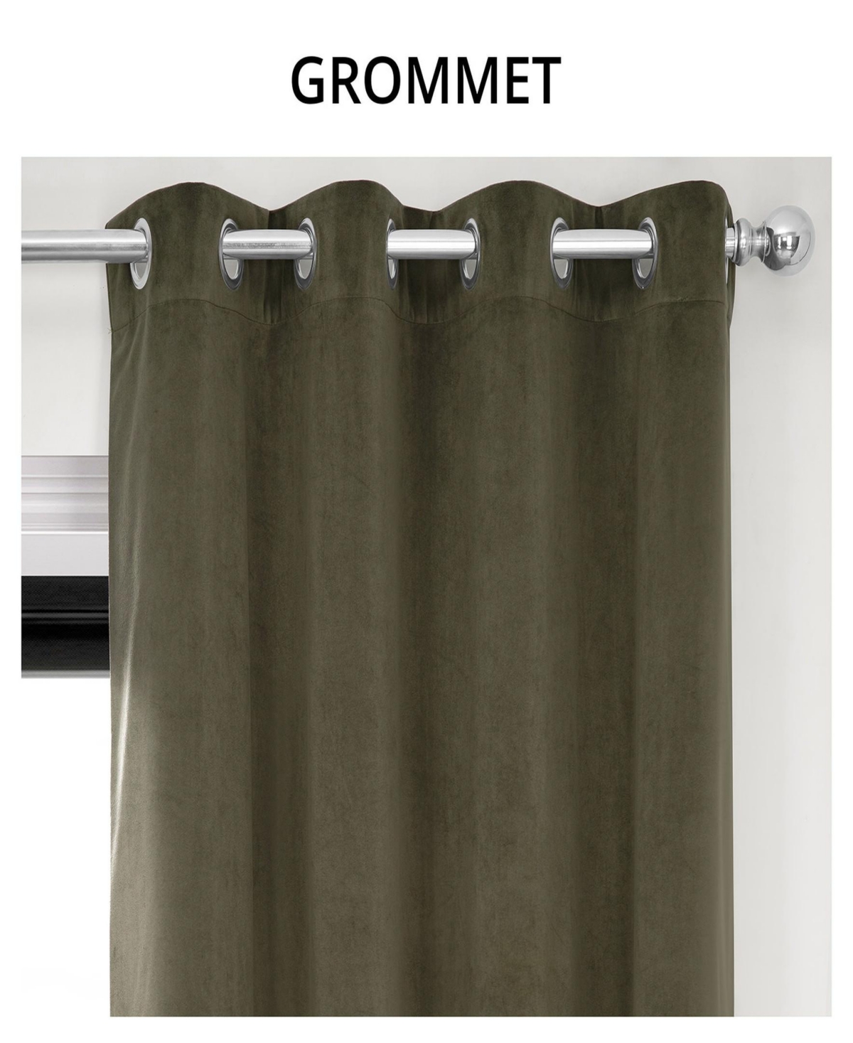 Half Price Drapes Hunter Green Grommet Signature Velvet Blackout Curtain