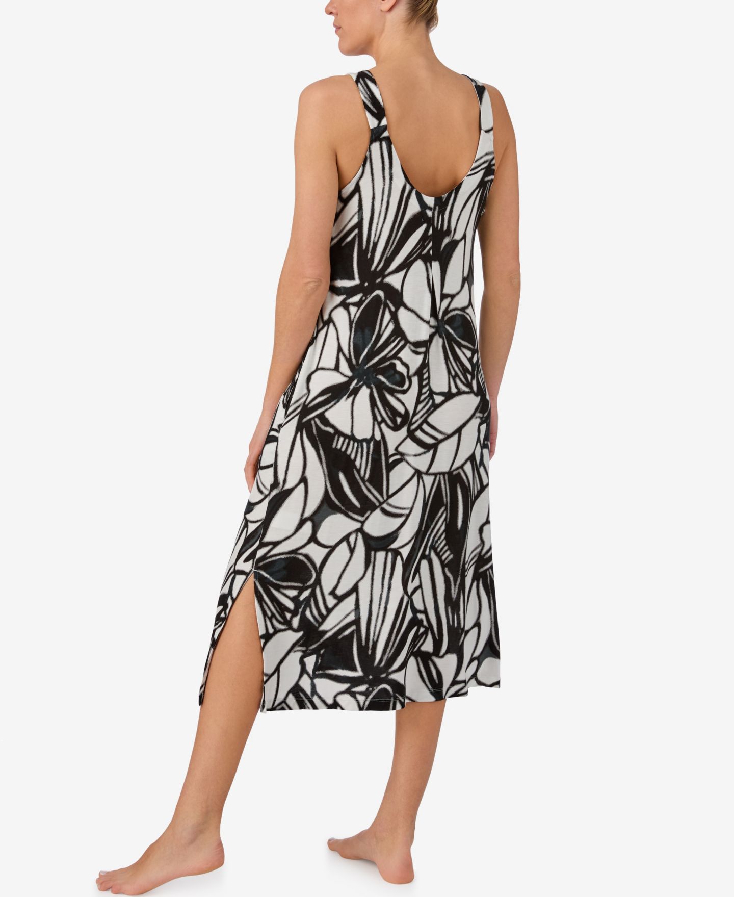 Сорочка Sleepwear, без рукавов — DKNY, цвет: Чёрный с принтом — фото 3