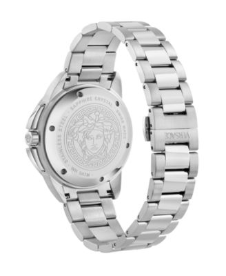 Men's V-Sport Silver Stainless Steel Bracelet Watch, 44mm