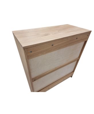 100% Solid European Oak Tall Dining Room Cabinet with Shaker Doors, Modular Design