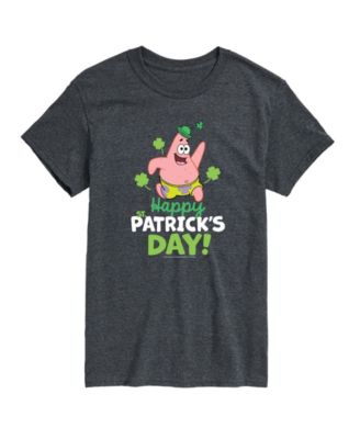 Men's SpongeBob SquarePants Happy Patrick's Day Short Sleeve T-Shirt