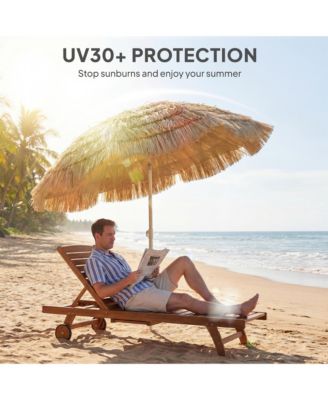  Tiki Umbrella, Outdoor Hawaiian Style Patio Umbrella with Carry Bag
