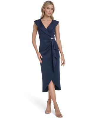 Women's Sleeveless V-Neck Midi Dress