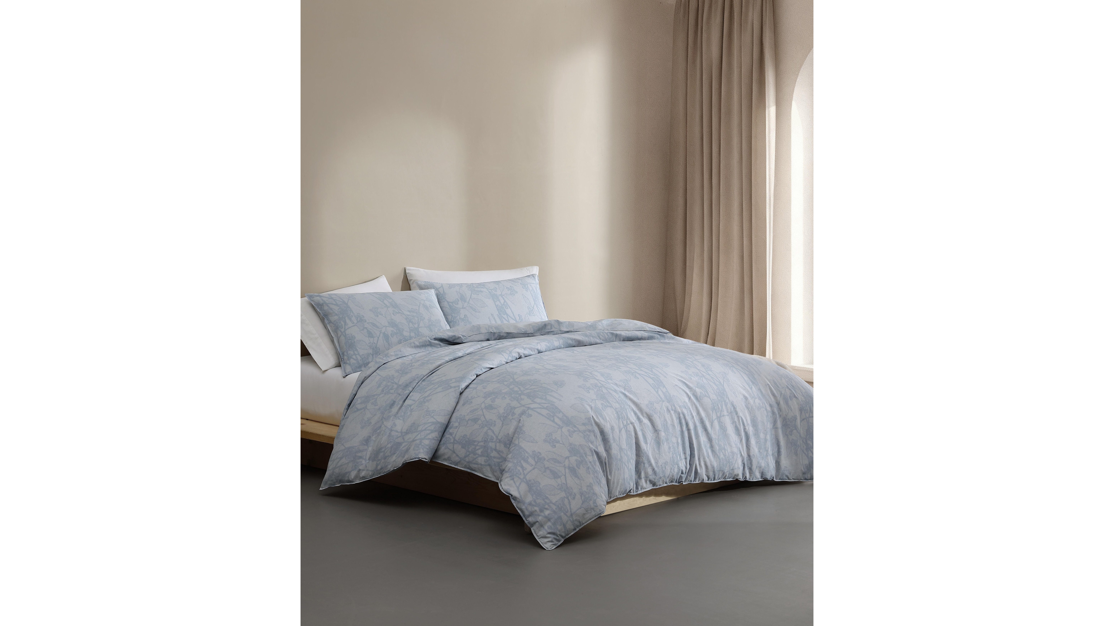 Calvin Klein Bayberry Washed Percale 3-Pc. Comforter Set, Queen